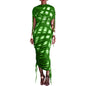 Women's Pleated Drawstring Zipper Irregular Dress Dresses