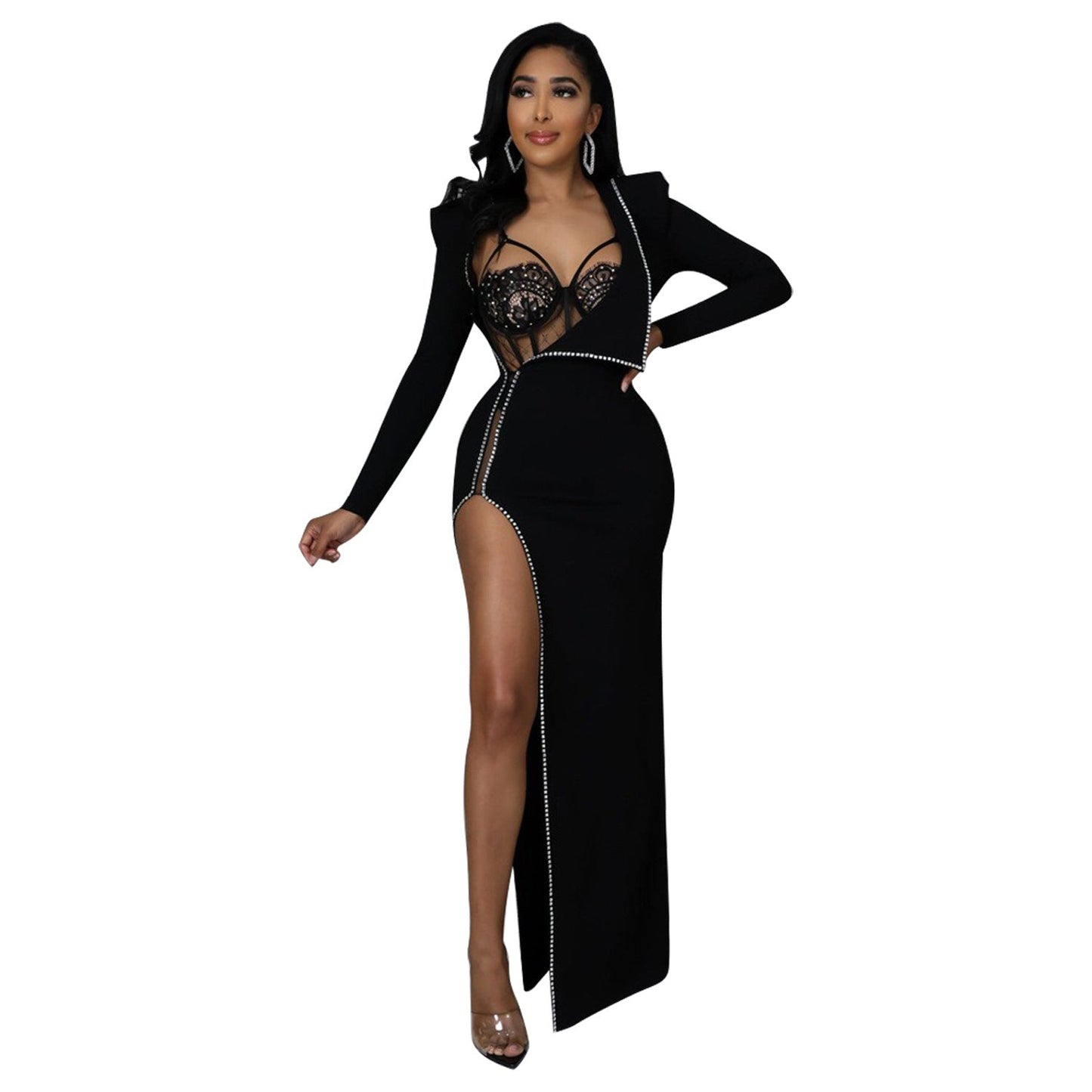 Women's Summer Fashion Sexy Nightclub Irregular Long Dresses