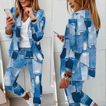 Women's Slouchy Casual Fashion Set Small Suits