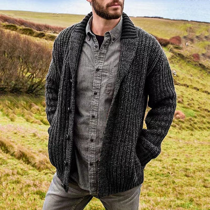Men's Solid Color Long Sleeve Slim Knit Sweaters