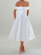 Women's Spring Fashion Sexy Backless Pure Color Dresses