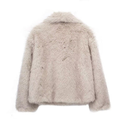 Women's Innovative French Artificial Fur Effect Coats