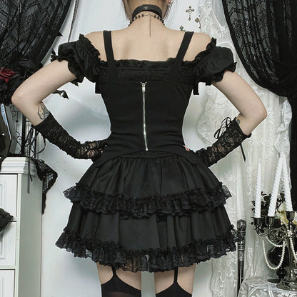 Dark Two-way Dress Gothic Style Sexy Hot Dresses