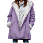 Women's Casual Loose Veet Thickened Solid Color Coats