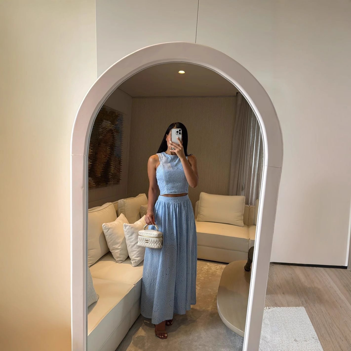 Pretty Lace Vacation Loose Casual Two-piece Suits
