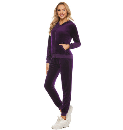 Veet Hooded Sports Casual Sweatshirt Two-piece Suits