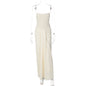 Women's Tube Stitching Elegant Street Style Long Solid Dresses