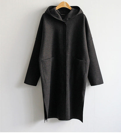 Women's Pretty Fashion Loose Wool Hooded Plus Size