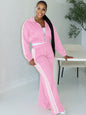 Autumn Striped Zipper Thickening Leisure Commute Suits