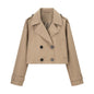 Autumn Double Breasted Lapel Fashion Trench Coats