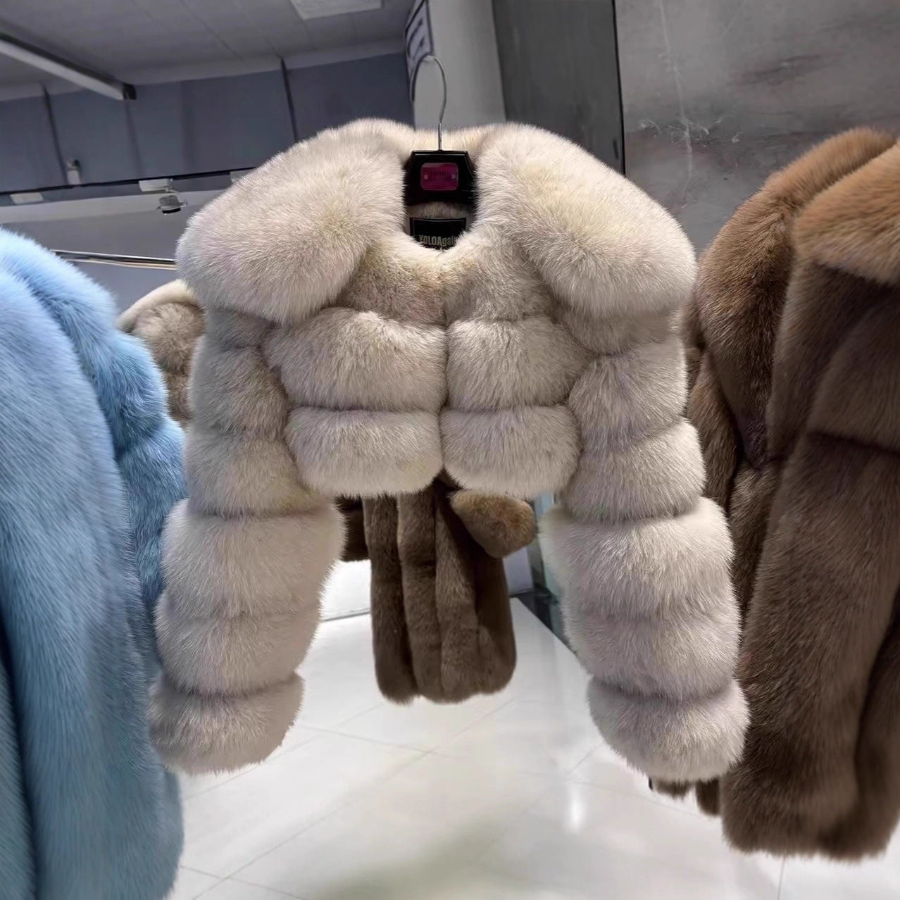 Fur Imitation Fox Lapel Warm Winter Coats