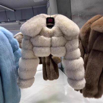 Fur Imitation Fox Lapel Warm Winter Coats