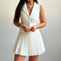 Women's Summer Pleated Fashion Casual Two-piece Suits