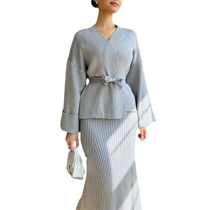 Wide Sleeve Temperament High Waist Half-length Suits