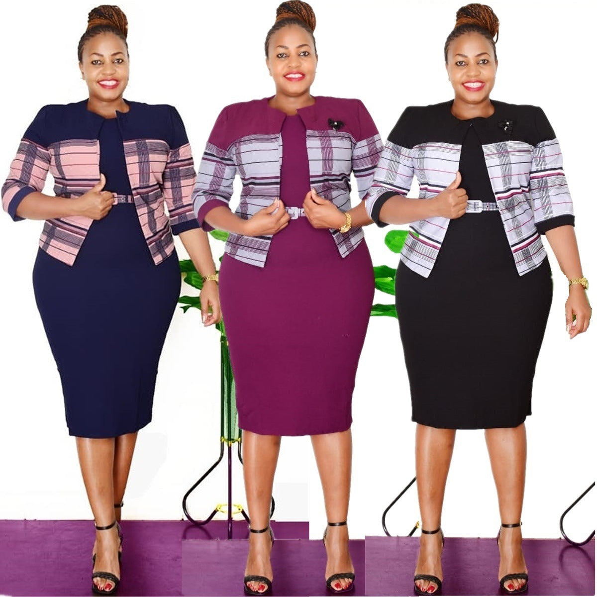 Women's African Autumn Dress Two-piece Set Dresses