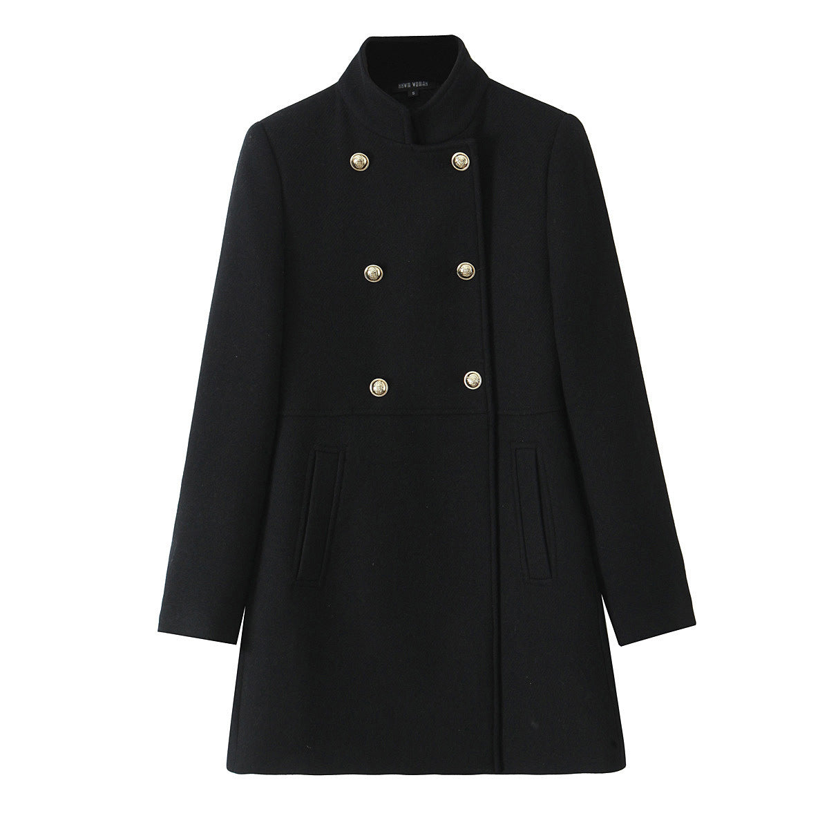 Women's Elegant Wool Blend Double-breasted Overcoat Coats