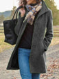 Women's Popular Single Thick Wool Mid-length Quality Coats