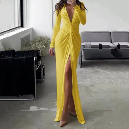 Solid Color Dress Summer Fashion Sexy Dresses