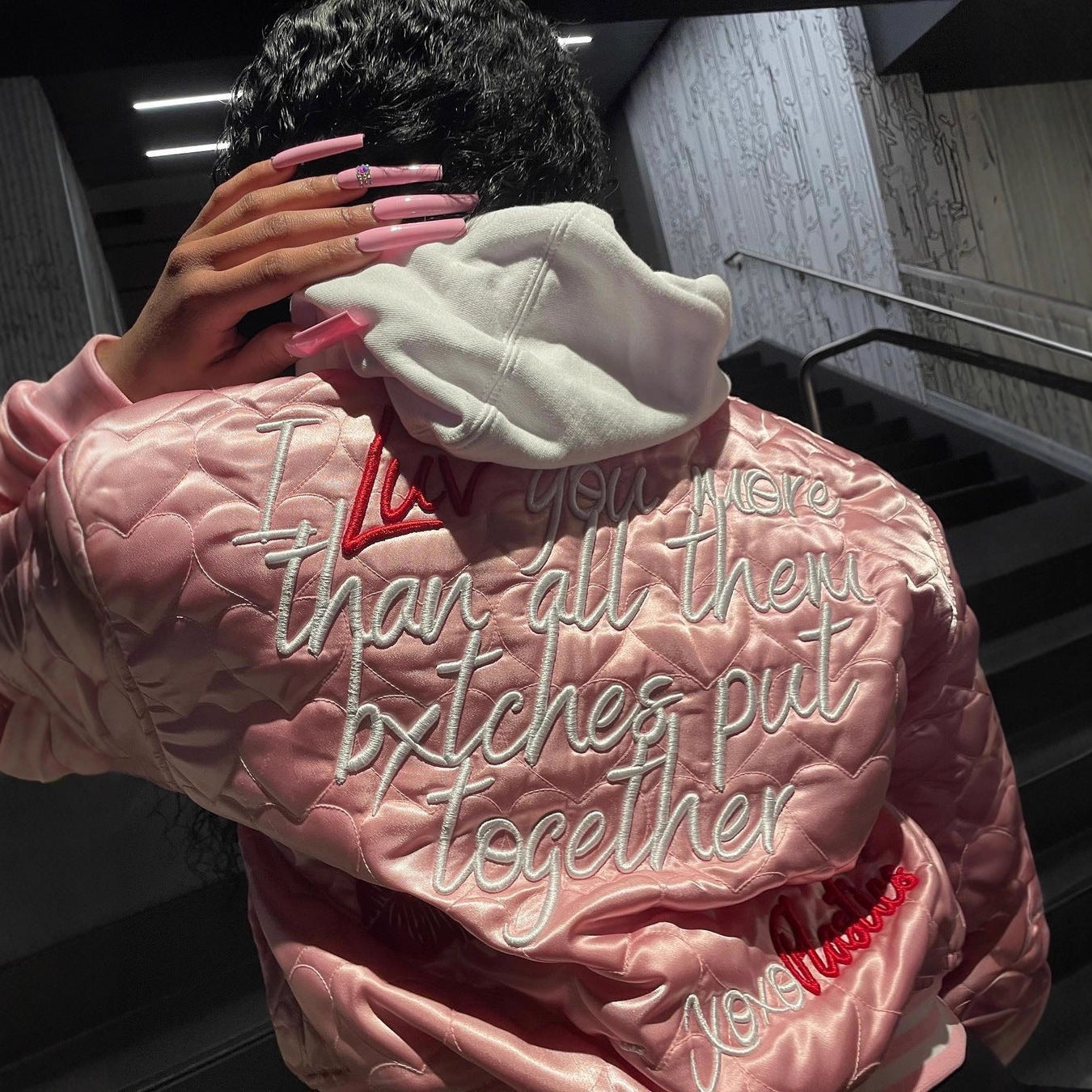 Women's Fashion Wear Casual Letter Embroidery Quilted Jackets
