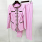 Early Spring Fashion Bead Diamond Skinny Suits
