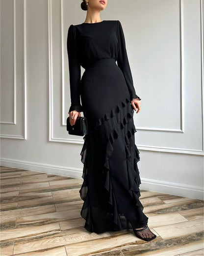Spring Dress Three-dimensional Ruffled Slim Fit Suits