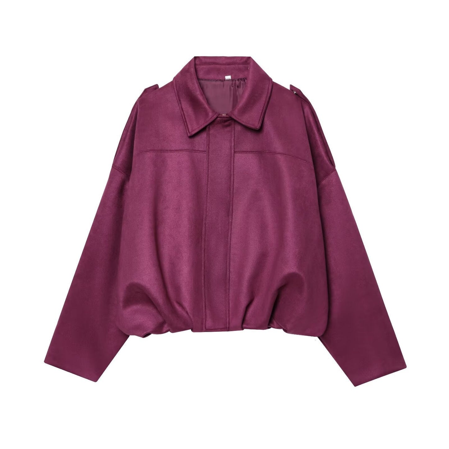 Women's Attractive Suede Texture Effect Bomber Jackets