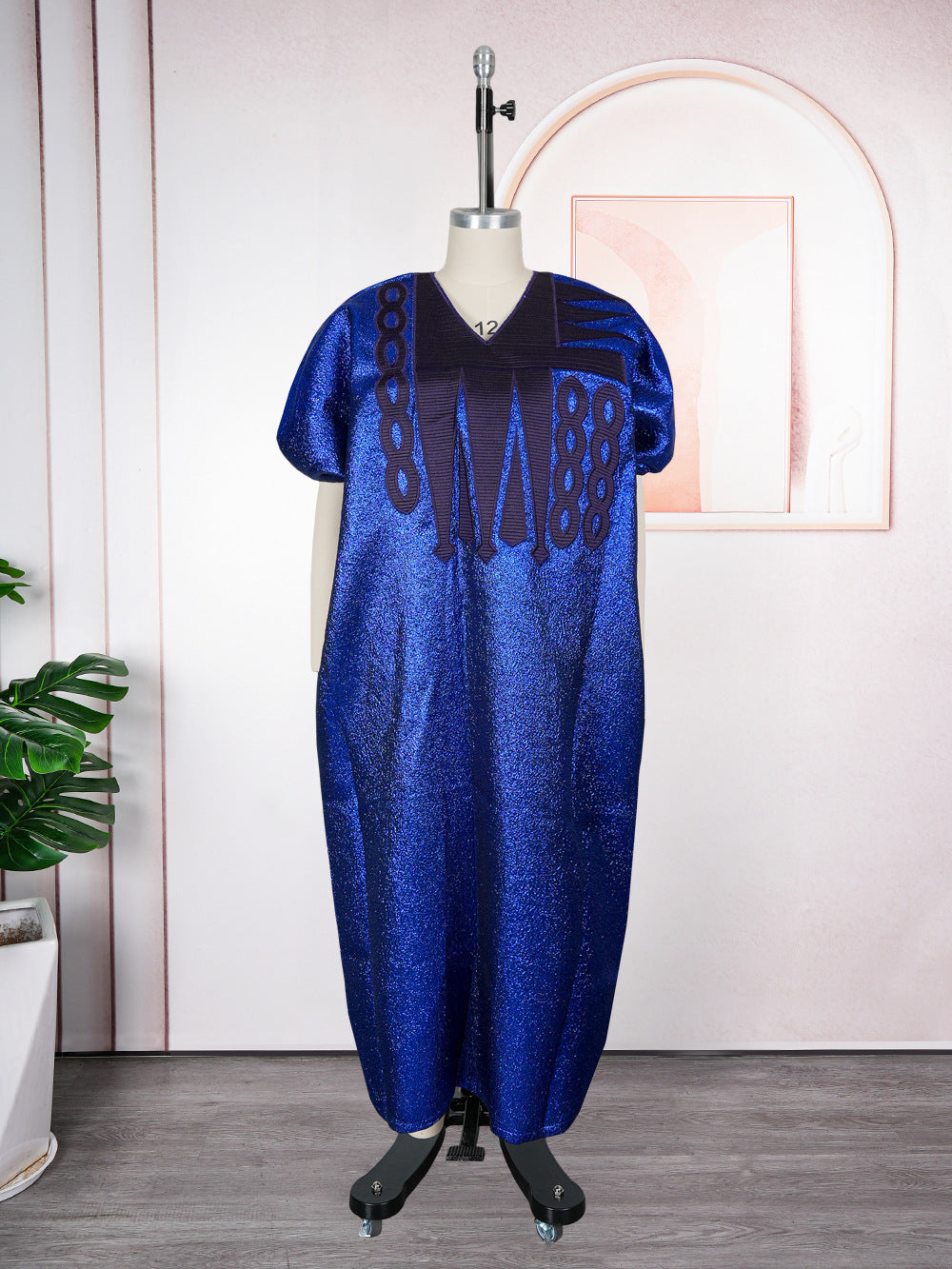 Women's Muslim Dress Long African Embroidered Robe Dresses