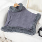 Women's Rex Rabbit Fur Collar Thick Pullover Sweaters