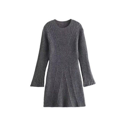 Women's Slouchy Fashion Thread Knitted Dress Dresses