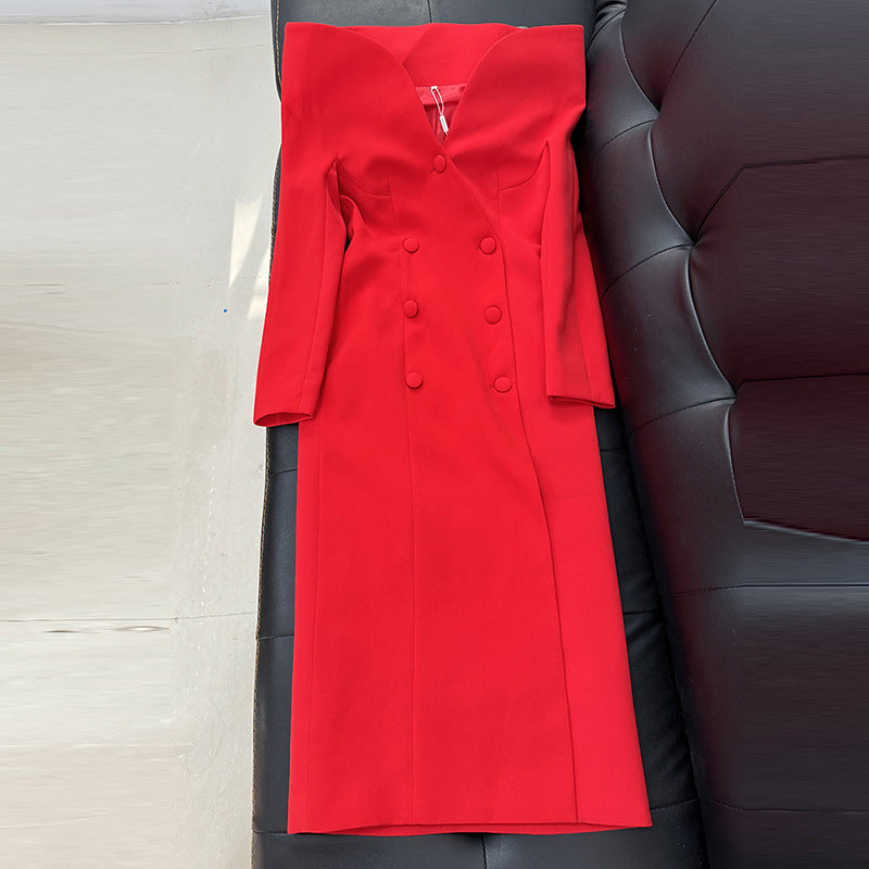 Design Stand-up Collar Slim Fit Extended Coats