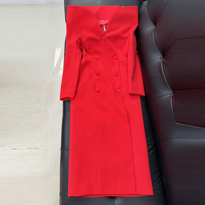 Design Stand-up Collar Slim Fit Extended Coats