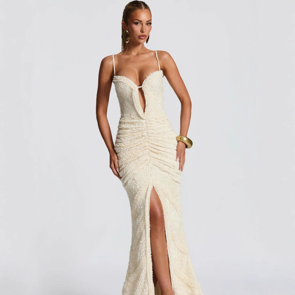 Women's Dress For Pure Color Split Sexy Dresses