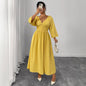 Women's Dress Sexy Temperament Deep Yellow High Dresses