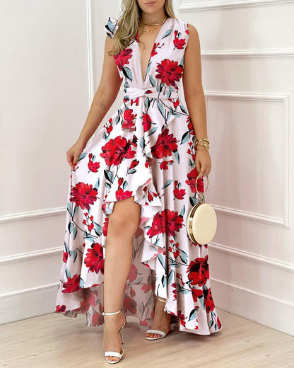 Summer Temperament Commute High Waist Design Dresses