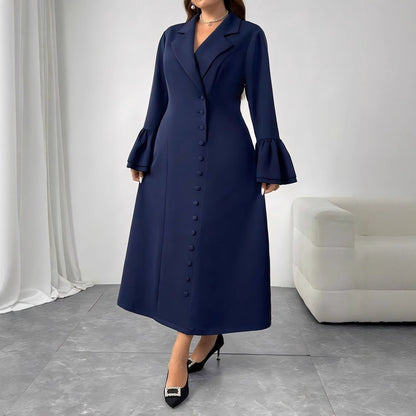 Waist Slimming Solid Color Fashion Elegant Dresses