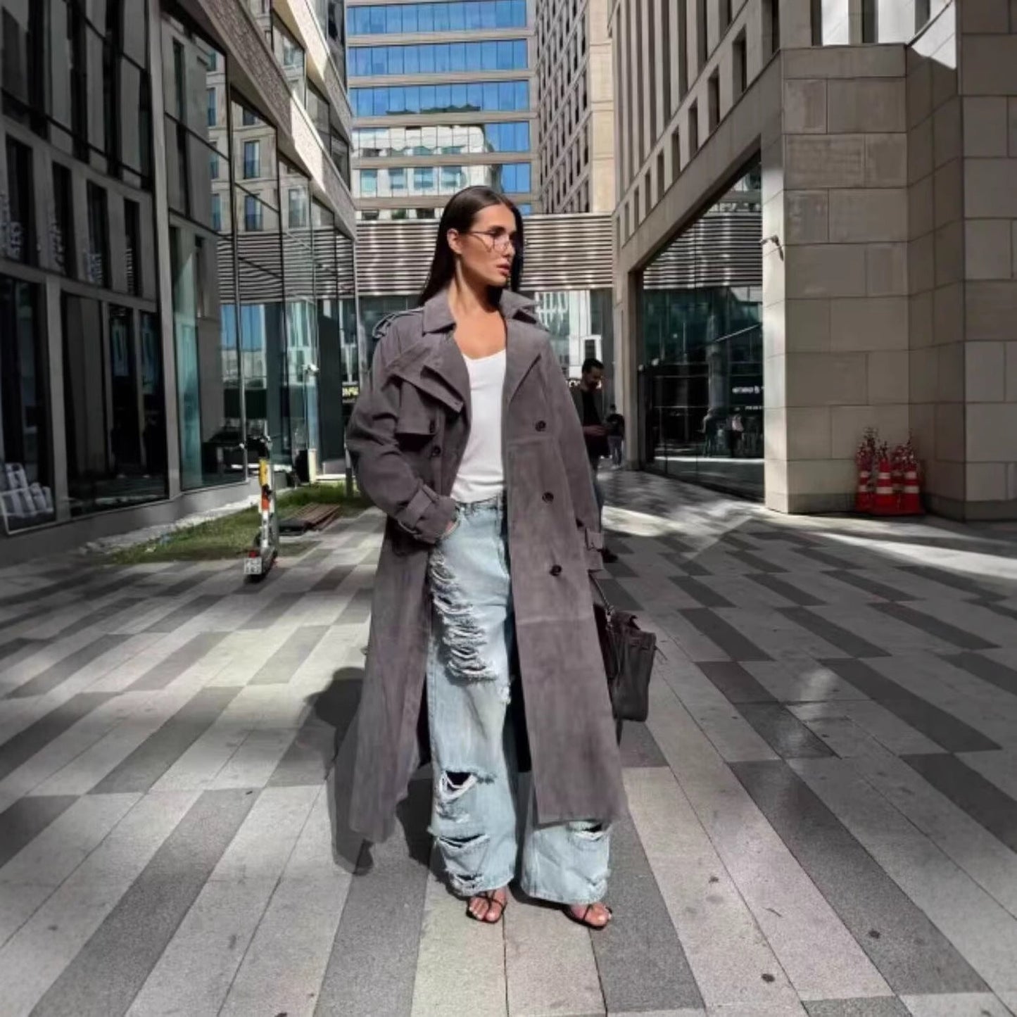 Women's Fashion Casual Loose Temperament Trench Coats
