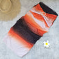 Gradient Strap Backless Sexy Bikini Sheath Skirt Set Split Swimsuit Women Bikini