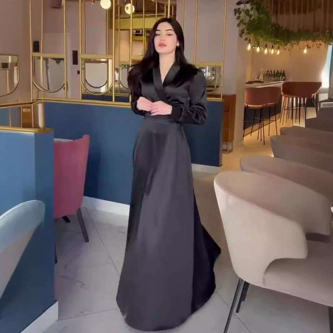 Elegant Spring Long Tie Sleeves Dress Dresses