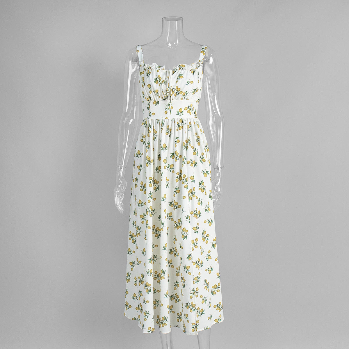 Floral Slip Dress Summer Low Collar Dresses
