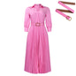Women's High Waist Temperament Pleated Solid Color Dresses
