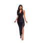 Women's Backless Party Footwear Sleeveless Halter Tassel Dresses