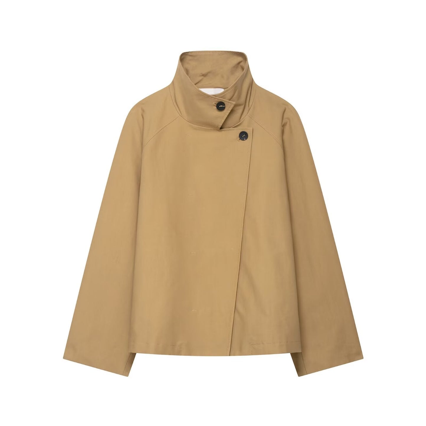 Autumn Simple Solid Color Loose Trench Coats