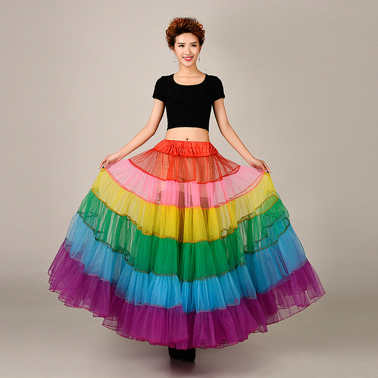 Dress Crinoline Colorful Swing Slip Dance Half-length Wedding Dresses