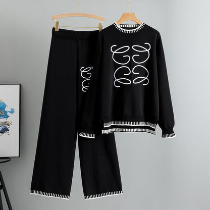 Women's Two-piece Autumn Fashion Casual Loose Simple Suits