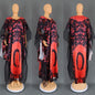 Women's Ethnic Style Retro Long Gown Mesh Dresses