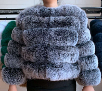 Women's Fur Imitation Fox Faux Long Sleeve Coats