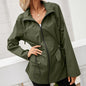 Women's Zipper Waterproof Raincoat Outdoor Sports Windcheater Coats