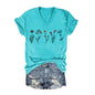 Women's Duplex Printing Sleeve Pullover T-shirt Summer Blouses