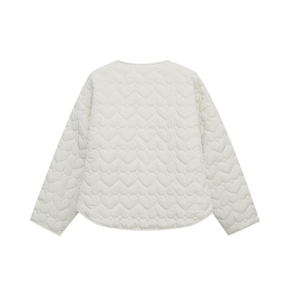 Women's Diamond Lattice Love Pocket For Coats