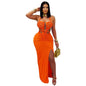 Women's Fashion Wear Sexy Knitted Halter Backless Dresses